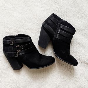 Carlos Santana Belted Bootie Heels